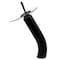 Novatto FALLS Single Lever Waterfall Vessel Faucet, Matte Black/ Clear Glass GF-001MB-C - alternate 3